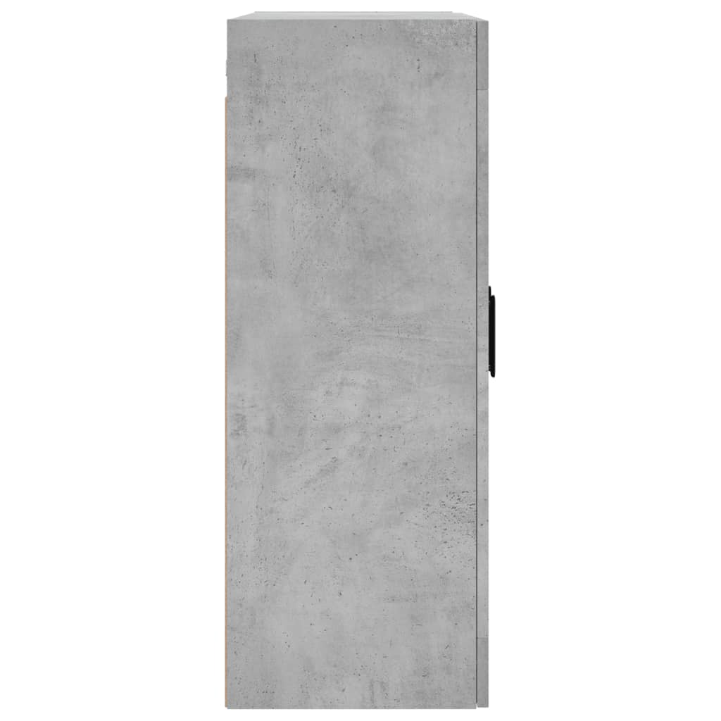 Dulap cu montaj pe perete, gri beton, 69,5x34x90 cm