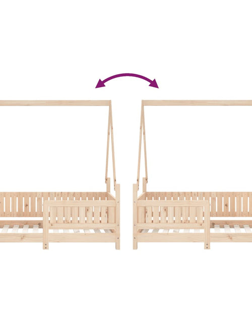 Загрузите изображение в средство просмотра галереи, Cadru de pat pentru copii, 70x140 cm, lemn masiv de pin
