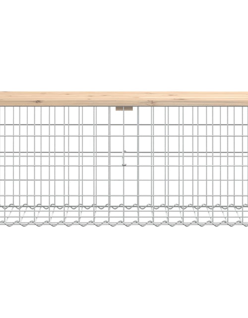 Încărcați imaginea în vizualizatorul Galerie, Bancă de grădină, design gabion, 103x31,5x42 cm, lemn masiv pin
