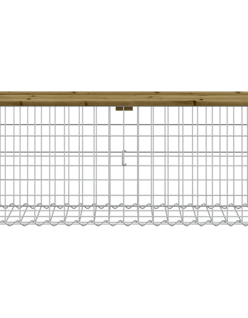 Încărcați imaginea în vizualizatorul Galerie, Bancă grădină, design gabion, 103x31,5x42cm, lemn pin impregnat
