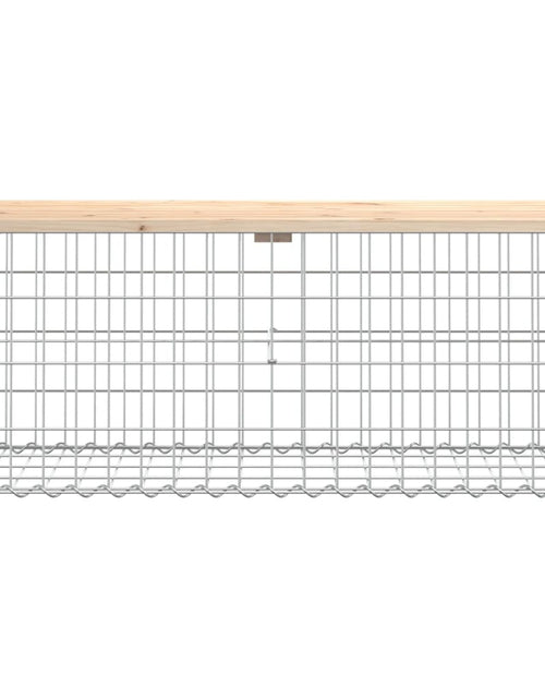 Încărcați imaginea în vizualizatorul Galerie, Bancă de grădină, design gabion, 103x44x42cm, lemn masiv de pin
