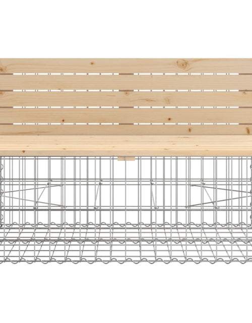 Încărcați imaginea în vizualizatorul Galerie, Bancă de grădină, design gabion, 103x70x65cm, lemn masiv de pin
