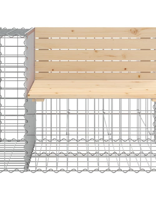 Încărcați imaginea în vizualizatorul Galerie, Bancă de grădină design gabion, 92x71x65,5cm, lemn masiv de pin
