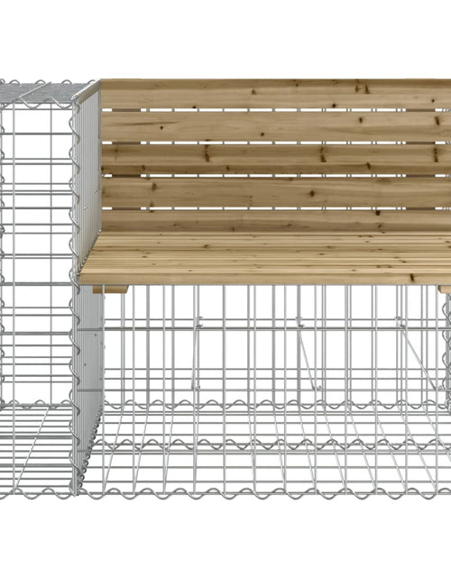 Загрузите изображение в средство просмотра галереи, Bancă de grădină cu gabion, 184x71x65,5 cm, lemn pin impregnat
