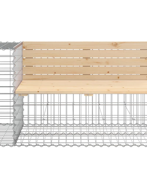 Загрузите изображение в средство просмотра галереи, Bancă de grădină cu coș gabion, lemn masiv de pin
