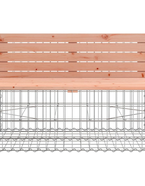 Încărcați imaginea în vizualizatorul Galerie, Bancă de grădină &amp; coș gabion, lemn masiv Douglas
