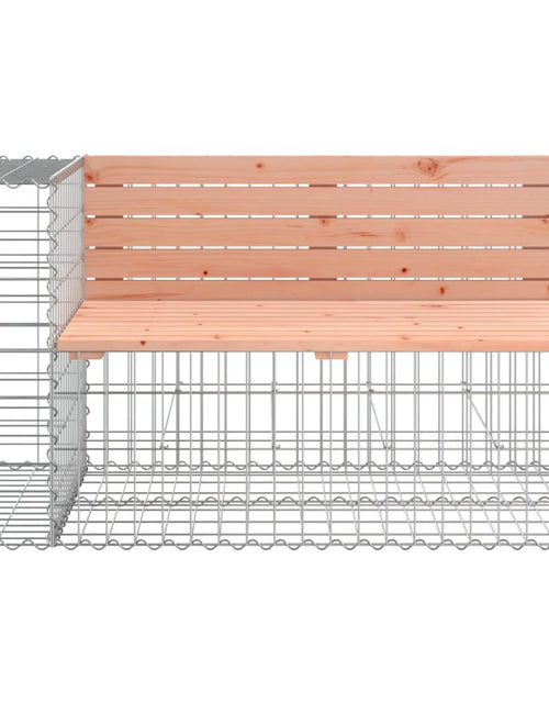 Încărcați imaginea în vizualizatorul Galerie, Bancă de grădină tip gabion,347x71x65,5 cm, lemn masiv Douglas
