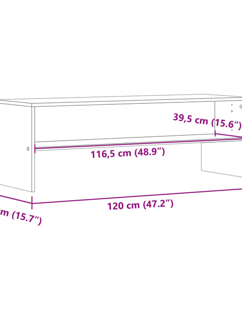 Încărcați imaginea în vizualizatorul Galerie, Dulap TV, stejar fumuriu, 120x40x40 cm, lemn prelucrat
