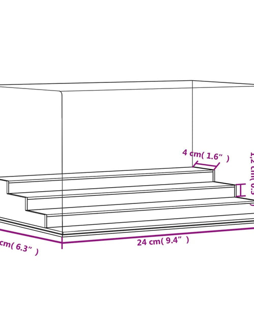 Încărcați imaginea în vizualizatorul Galerie, Cutie de prezentare, transparent, 24x16x13 cm, acril
