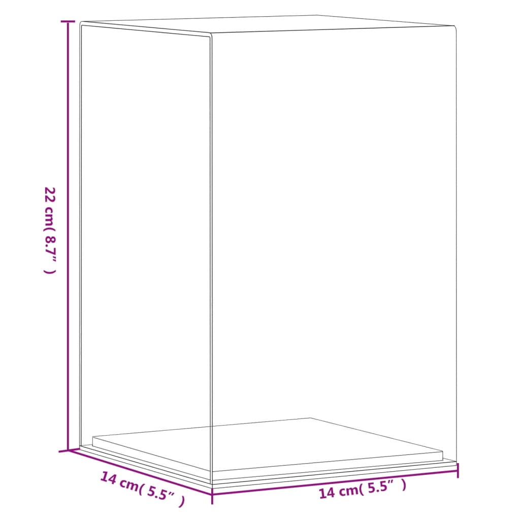 Cutie de prezentare, transparent, 14x14x22 cm, acril