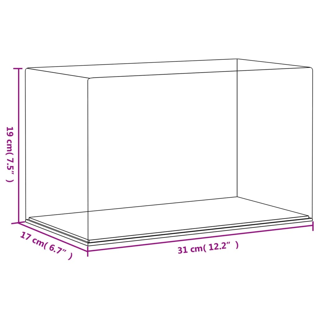 Cutie de prezentare, transparent, 31x17x19 cm, acril