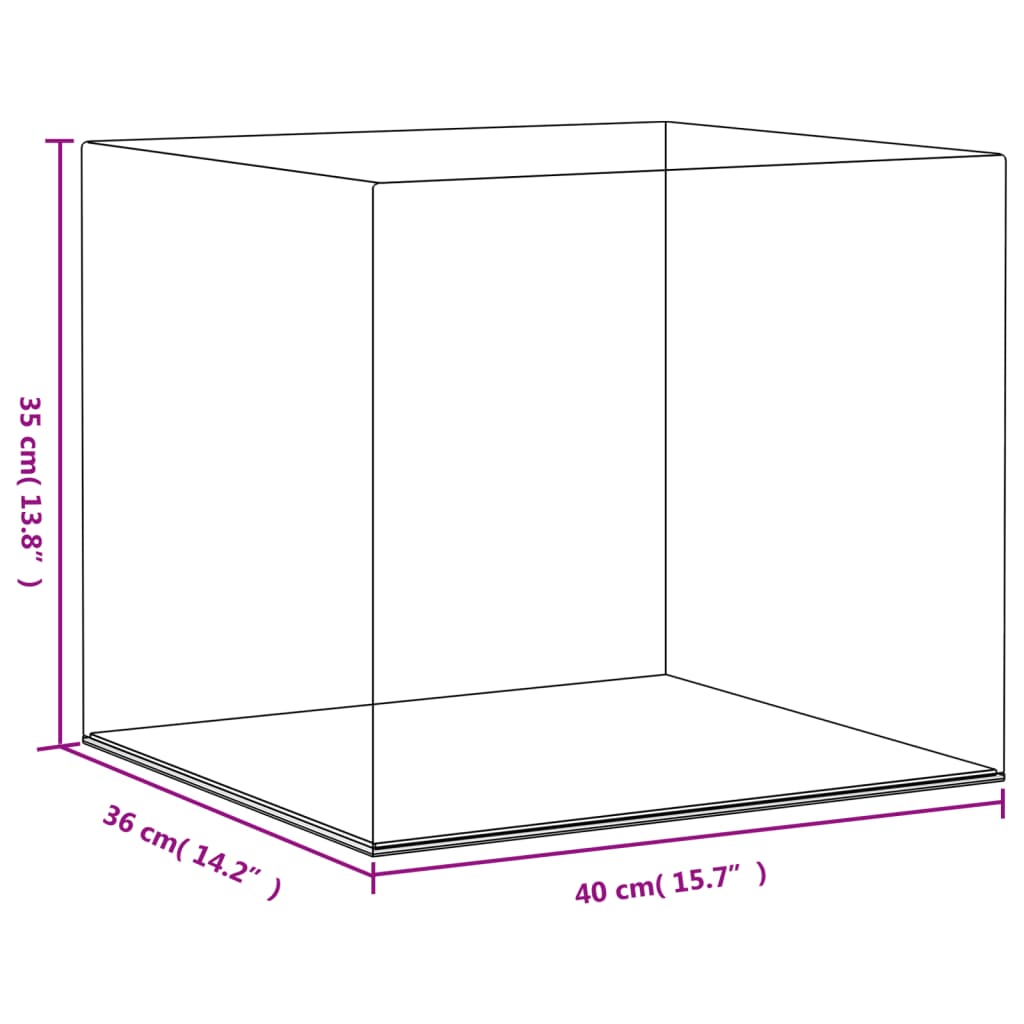 Cutie de prezentare, transparent, 40x36x35 cm, acril