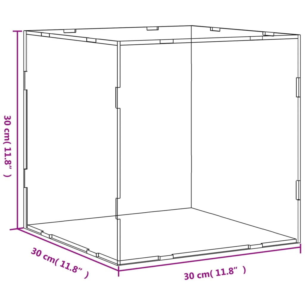 Cutie de prezentare, transparent, 30x30x30 cm, acril