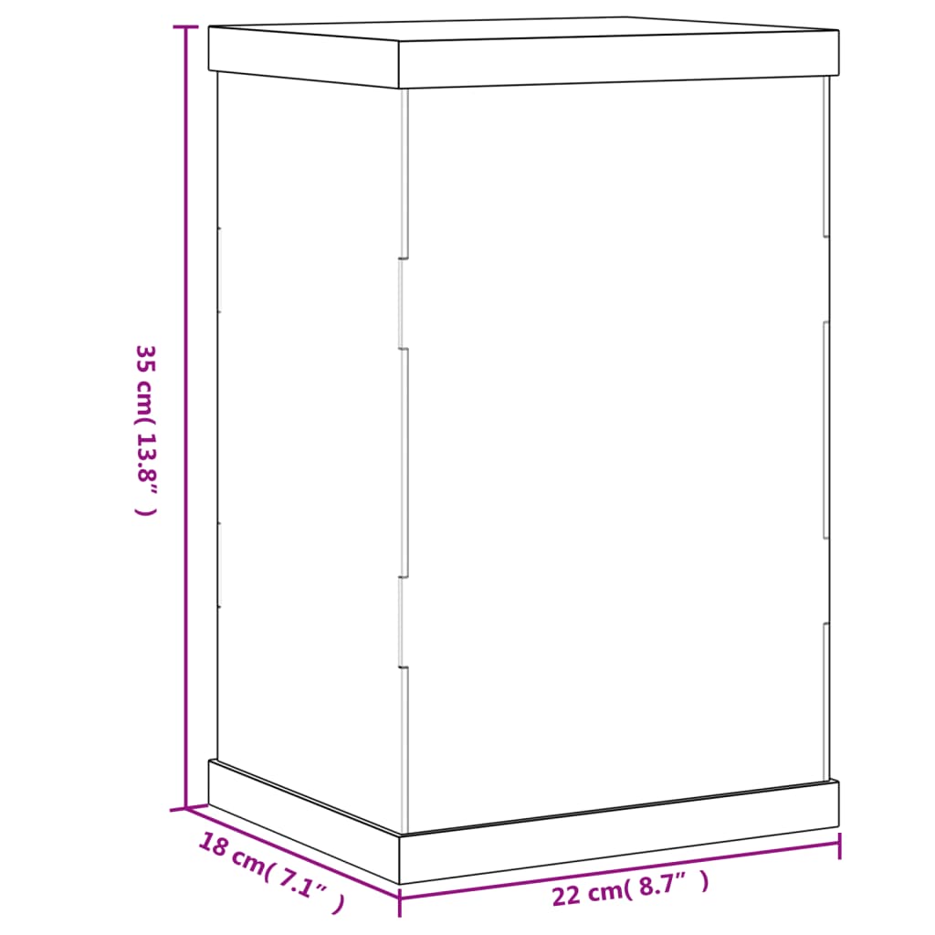 Cutie de prezentare, transparent, 22x18x35 cm, acril