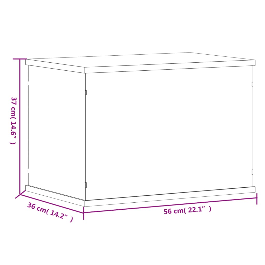 Cutie de prezentare, transparent, 56x36x37 cm, acril