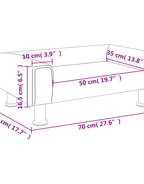 Încărcați imaginea în vizualizatorul Galerie, Canapea pentru copii, maro, 70x45x26,5 cm, catifea
