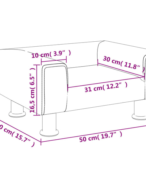 Încărcați imaginea în vizualizatorul Galerie, Canapea pentru copii, crem, 50x40x26,5 cm, catifea
