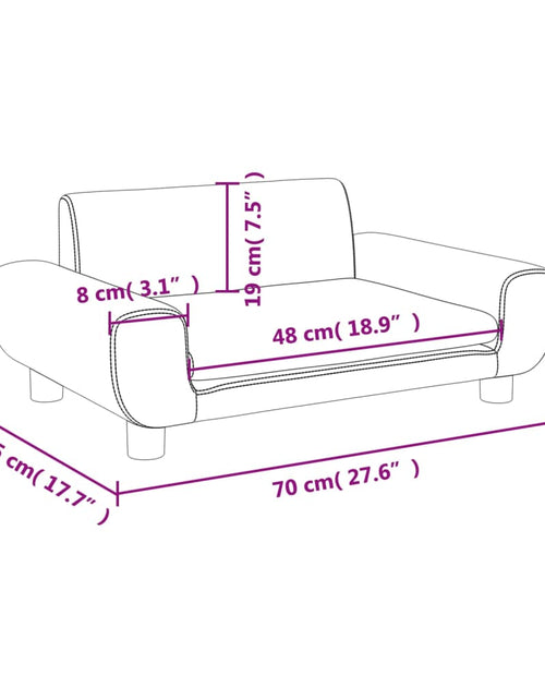 Încărcați imaginea în vizualizatorul Galerie, Canapea pentru copii, negru, 70x45x33 cm, catifea
