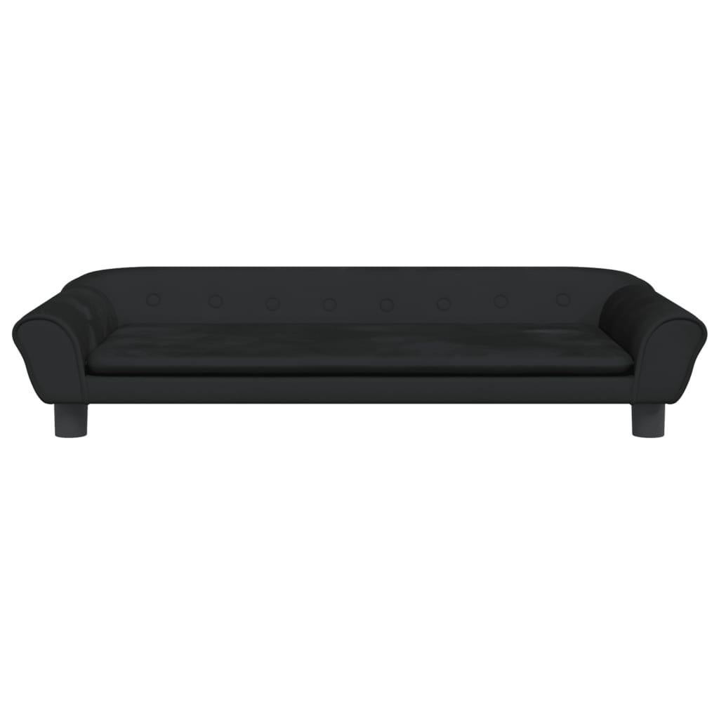 Canapea pentru copii, negru, 100x50x26 cm, catifea