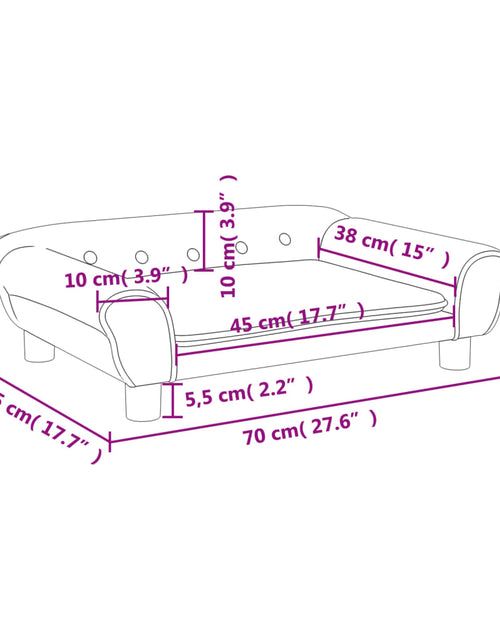 Загрузите изображение в средство просмотра галереи, Canapea pentru copii, crem, 70x45x26 cm, catifea
