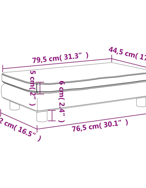 Загрузите изображение в средство просмотра галереи, Canapea pentru copii cu taburet gri închis 100x50x30 cm catifea
