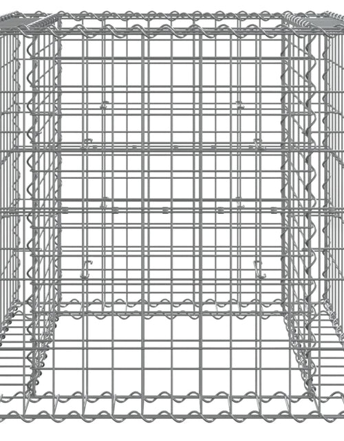 Загрузите изображение в средство просмотра галереи, Coș gabion, argintiu, 70x70x65 cm, fier galvanizat
