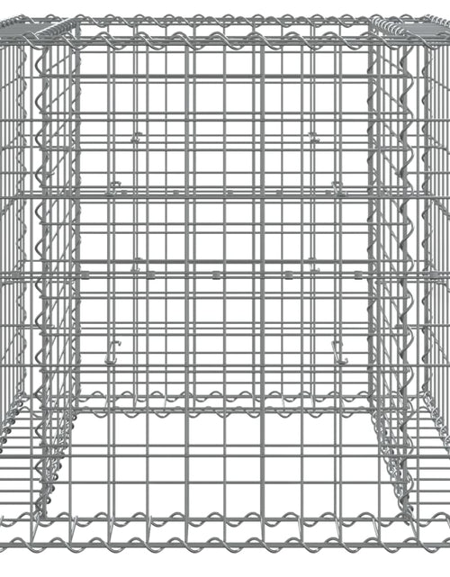 Загрузите изображение в средство просмотра галереи, Coș gabion, argintiu, 70x70x65 cm, fier galvanizat
