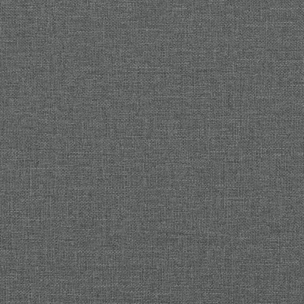 Pat de zi cu extensie, gri închis, 90x190 cm, textil