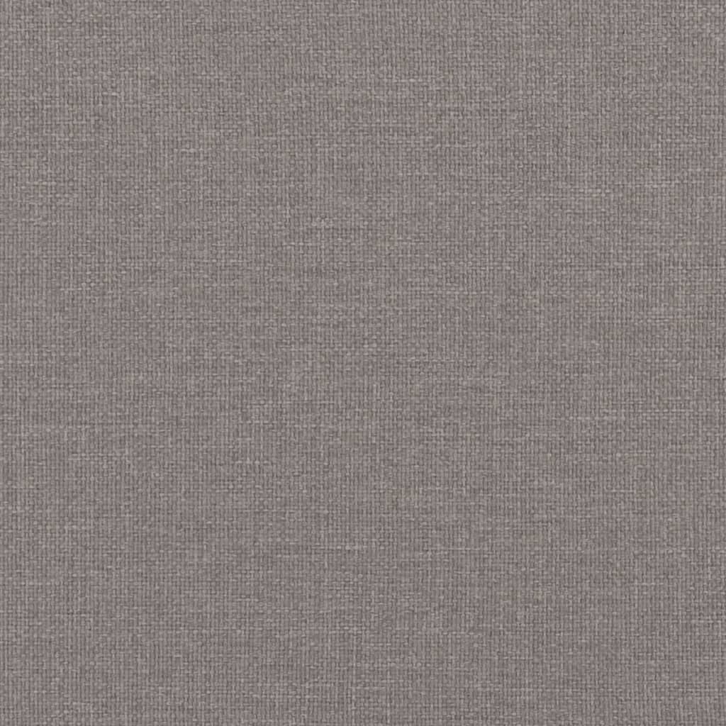 Pat de zi cu extensie și saltele, gri taupe, 100x200 cm, textil