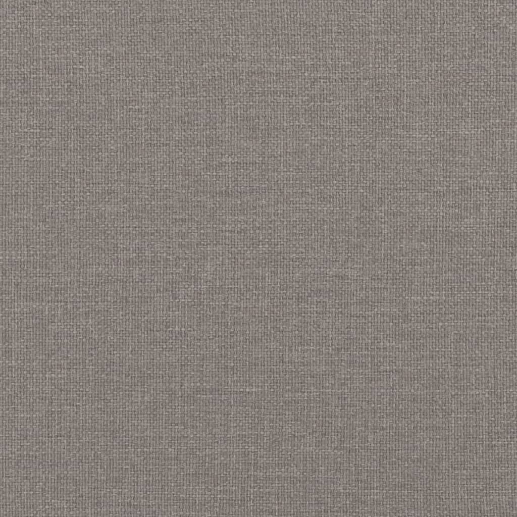 Pat de zi cu extensie și saltele, gri taupe, 100x200 cm, textil