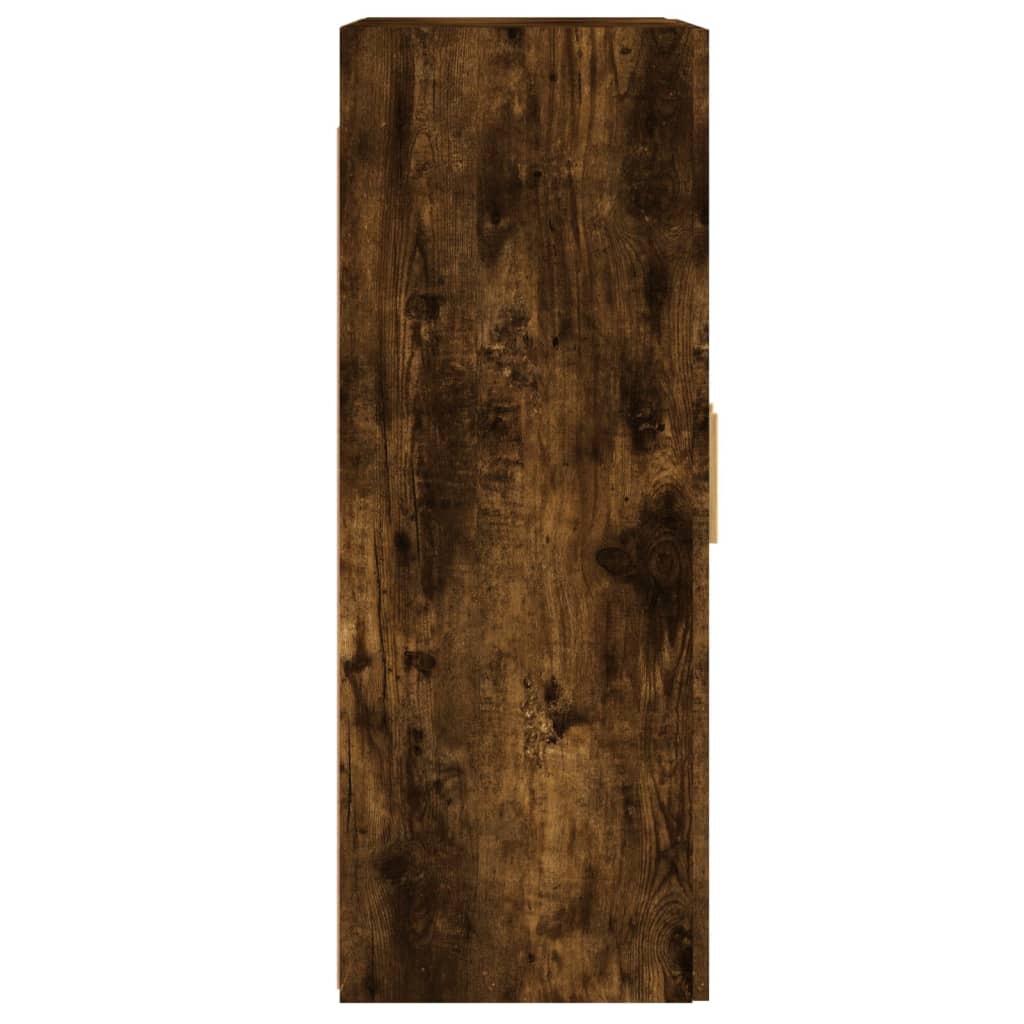 Dulapuri de perete, 2 buc., stejar afumat, lemn prelucrat