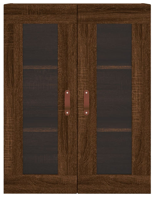 Загрузите изображение в средство просмотра галереи, Dulapuri montate pe perete 2 buc. stejar maro, lemn prelucrat
