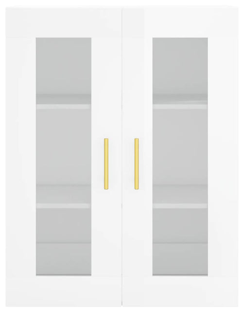Încărcați imaginea în vizualizatorul Galerie, Dulapuri montate pe perete, 2 buc. alb lucios, lemn prelucrat
