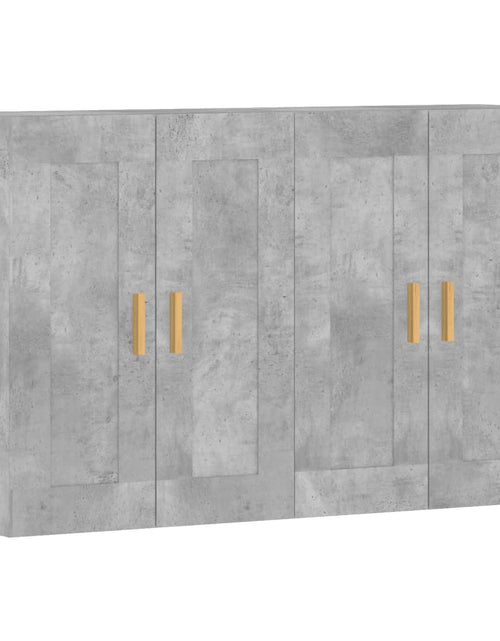 Încărcați imaginea în vizualizatorul Galerie, Dulapuri de perete, 2 buc., gri beton, lemn prelucrat
