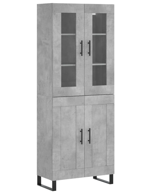 Загрузите изображение в средство просмотра галереи, Dulap înalt, gri beton, 69,5x34x180, lemn compozit
