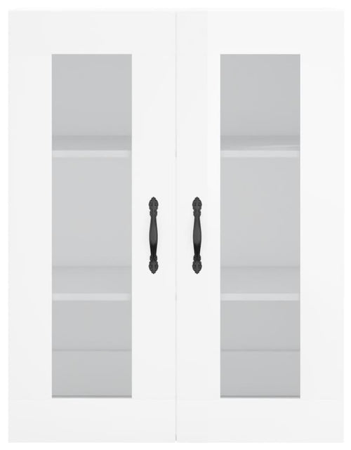 Загрузите изображение в средство просмотра галереи, Dulap înalt, alb extralucios, 69,5x34x180 cm, lemn compozit
