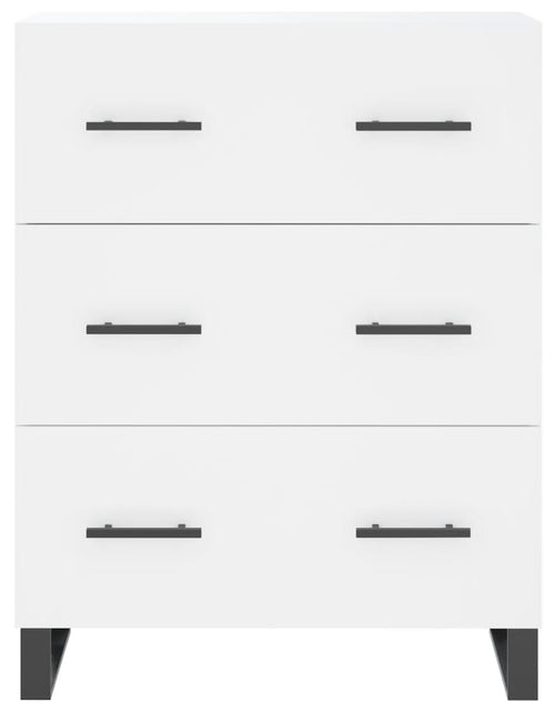 Загрузите изображение в средство просмотра галереи, Dulap înalt, alb, 69,5x34x180 cm, lemn compozit
