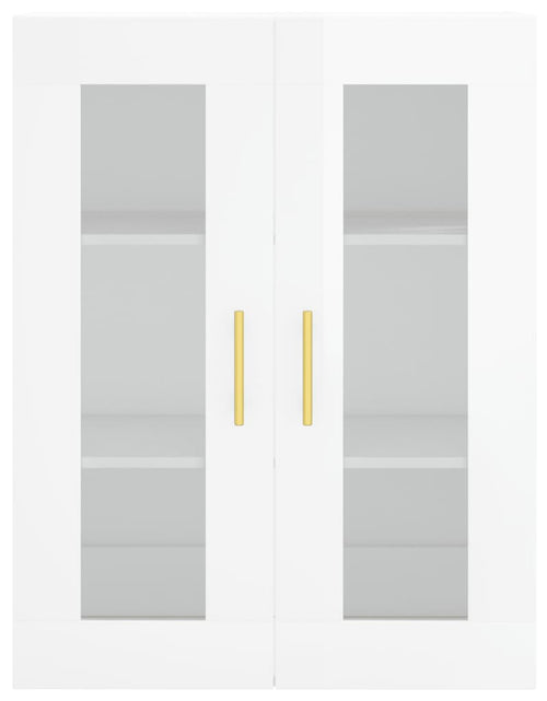 Încărcați imaginea în vizualizatorul Galerie, Dulap înalt, alb extralucios, 69,5x34x180 cm, lemn compozit
