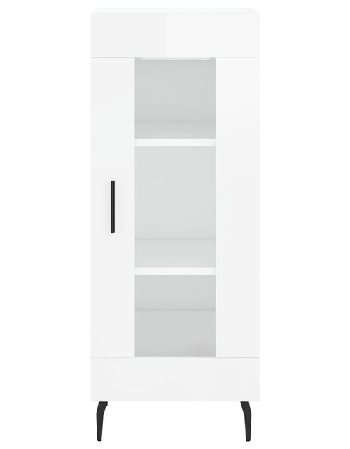 Загрузите изображение в средство просмотра галереи, Dulap înalt, alb extralucios, 34,5x34x180 cm, lemn prelucrat
