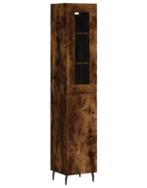 Загрузите изображение в средство просмотра галереи, Dulap înalt, stejar fumuriu, 34,5x34x180 cm, lemn prelucrat
