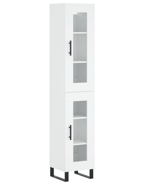 Загрузите изображение в средство просмотра галереи, Dulap înalt, alb, 34,5x34x180 cm, lemn prelucrat
