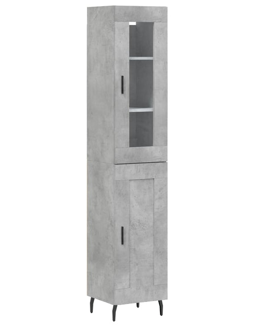 Încărcați imaginea în vizualizatorul Galerie, Dulap înalt, gri beton, 34,5x34x180 cm, lemn prelucrat
