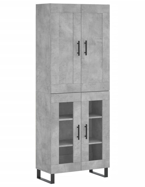 Загрузите изображение в средство просмотра галереи, Dulap înalt, gri beton, 69,5x34x180, lemn compozit
