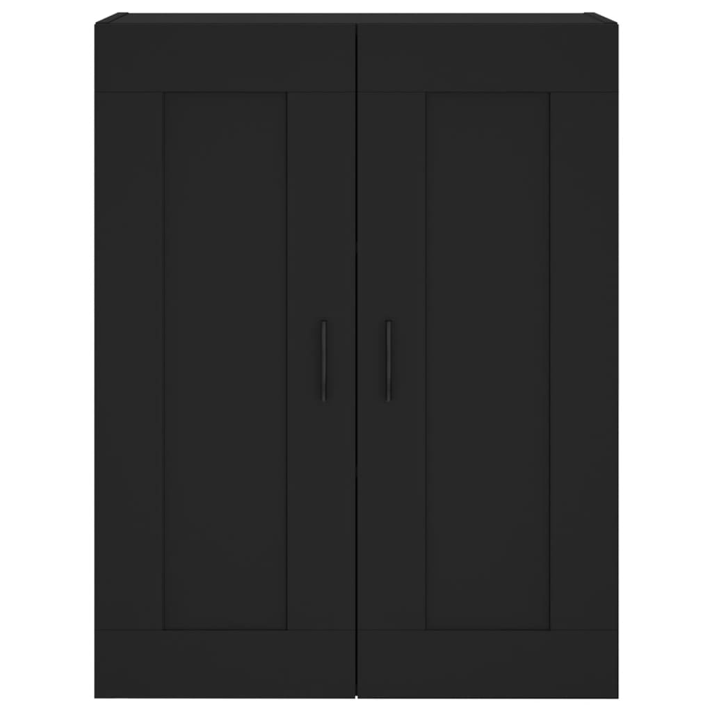 Dulap înalt, negru, 69,5x34x180 cm, lemn compozit