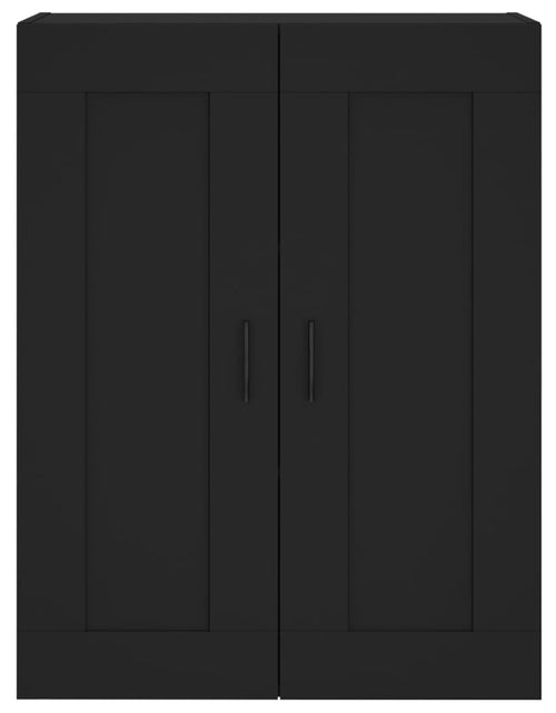 Încărcați imaginea în vizualizatorul Galerie, Dulap înalt, negru, 69,5x34x180 cm, lemn compozit
