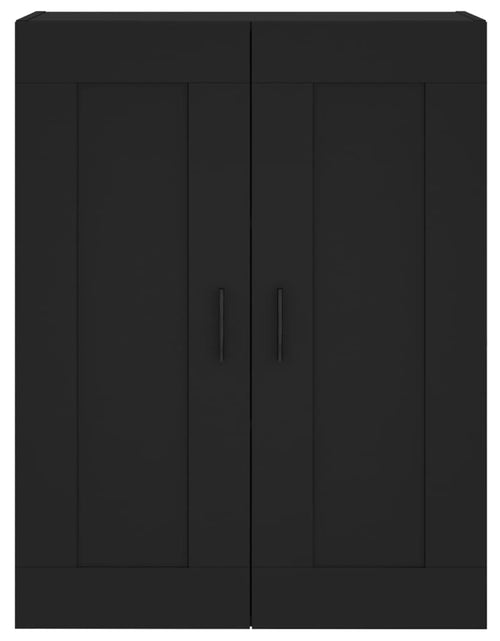 Загрузите изображение в средство просмотра галереи, Dulap înalt, negru, 69,5x34x180 cm, lemn compozit
