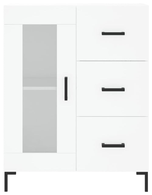 Загрузите изображение в средство просмотра галереи, Dulap înalt, alb, 69,5x34x180 cm, lemn compozit
