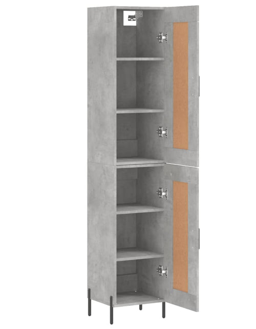 Загрузите изображение в средство просмотра галереи, Dulap înalt, gri beton, 34,5x34x180 cm, lemn prelucrat
