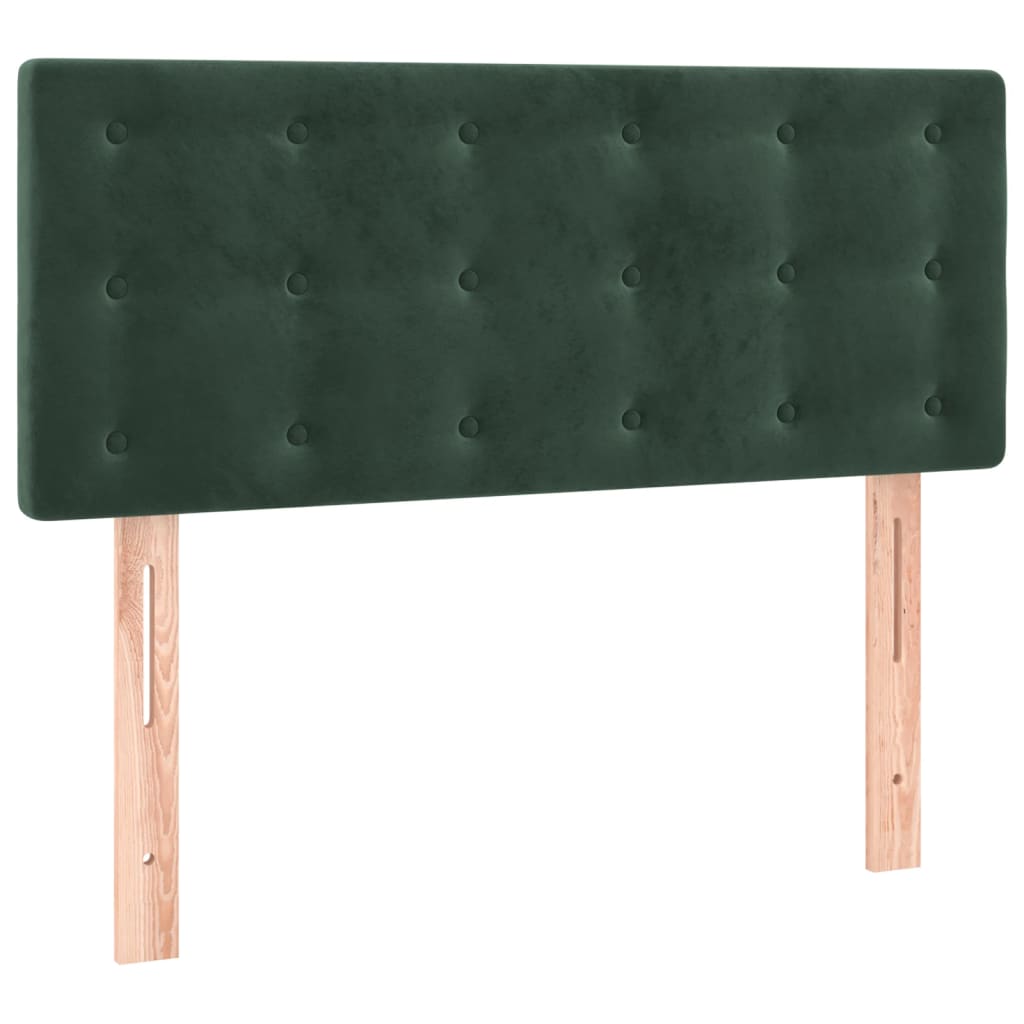 Pat box spring cu saltea, verde închis, 80x200 cm, catifea