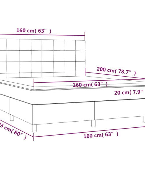 Загрузите изображение в средство просмотра галереи, Pat continental cu saltea, gri închis, 160x200 cm, țesătură
